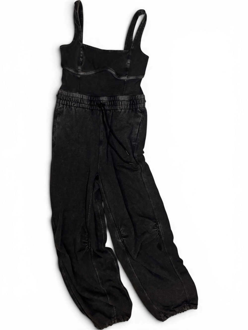 Free People FP Movement Inbound Stretch Cotton Jumpsuit Black Size M NWOT - Picture 2 of 7